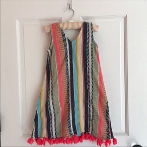 Pink Chicken striped dress with tassels